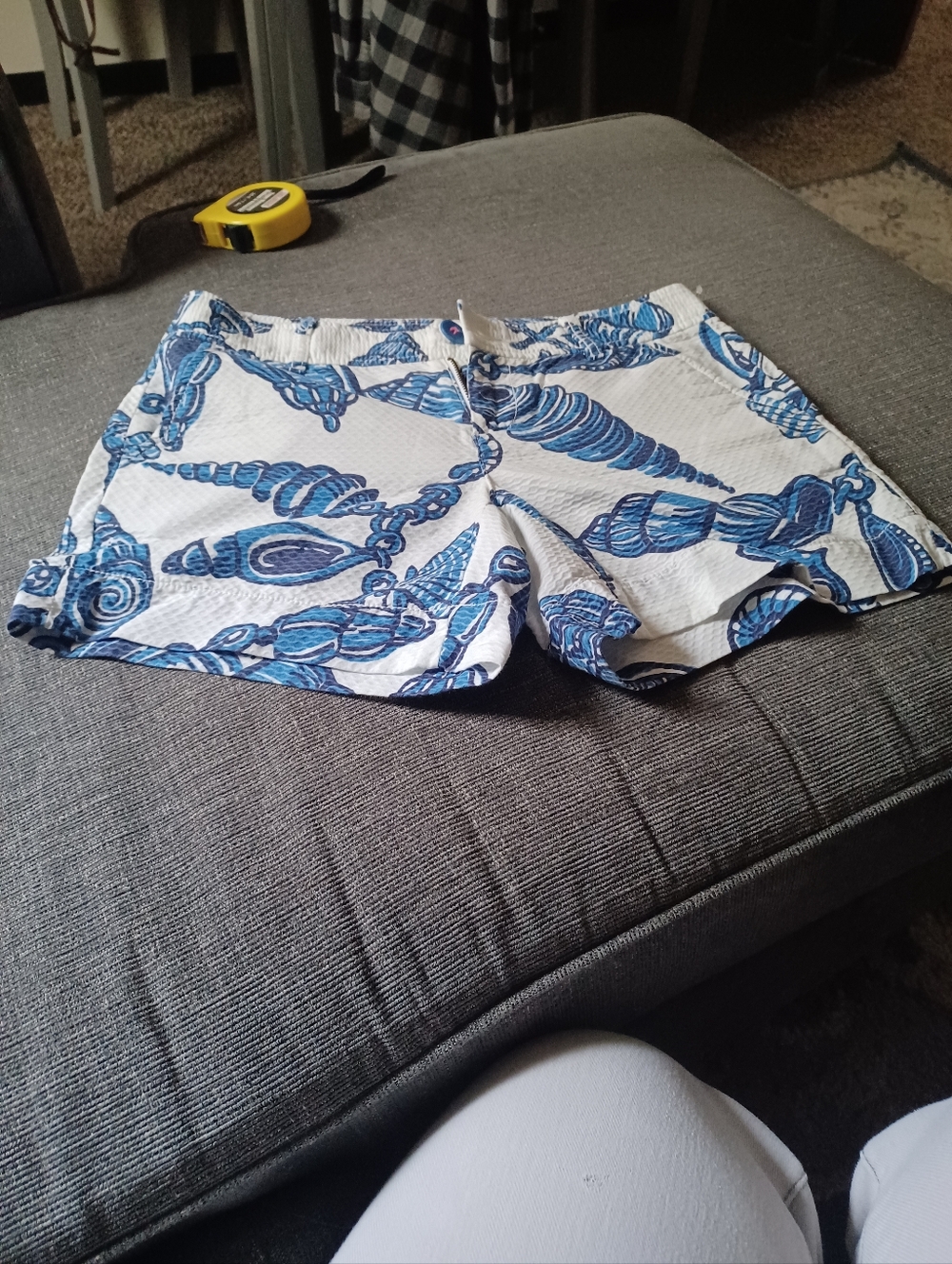Lilly Pulitzer Blue Shell-Print Shorts